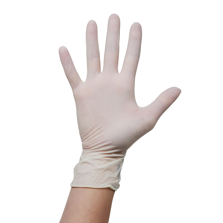 KLEEN CHEF Latex Disposable Gloves, Natural Rubber Latex, Powder-Free, S, 100 PK KC-MS-S-DLG-1NR